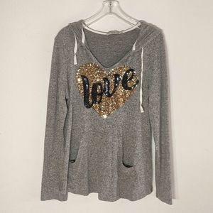 Chance or Fate Sequins "Love" Hoodie